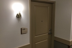 New resident door and light fixture