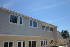 Completed side facade