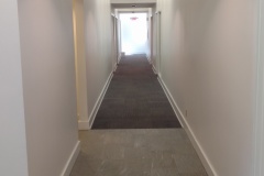 Completed interior corridor